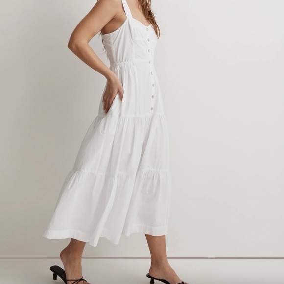 Madewell Dresses & Skirts - Madewell Button-Front Tiered Midi Dress
